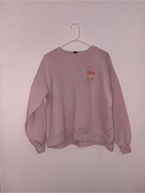 Target Pink Crewneck Sweatshirt with Small Graphic